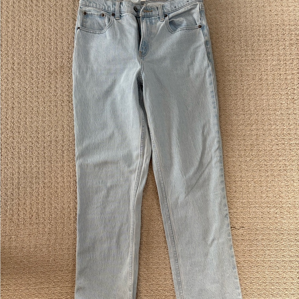Abercrombie curve love Light Wash Women's Straight-Leg Jeans